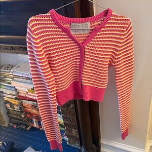 Victor Glemaud Pink and Yellow Cardigan - Cashmere and cotton